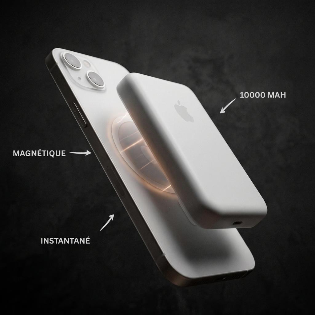 Powerbank MagSafe 10000mAh + Porte-Cartes Gratuit